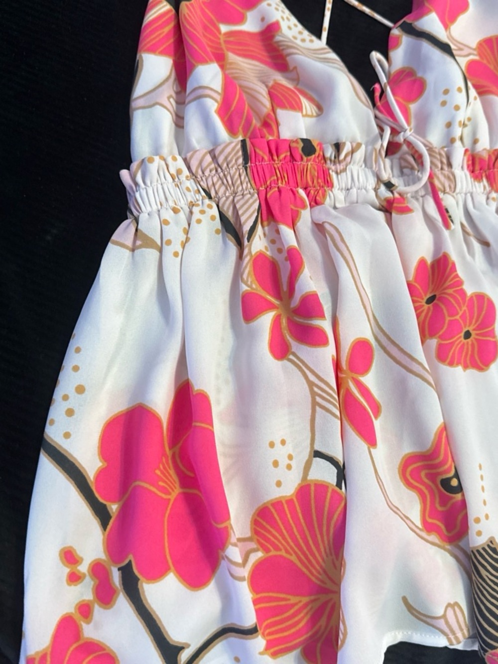 Express White Skort with Hot Pink & Gold Floral Print